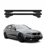 Menabo Dachträger Grundtäger für BMW 5er G31 Touring 2017-2023 Alu Schwarz 2 tlg