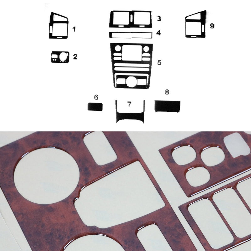 Innenraum Dekor Cockpit für Seat Cordoba 1999-2002 Wurzelholz Optik 9tlg