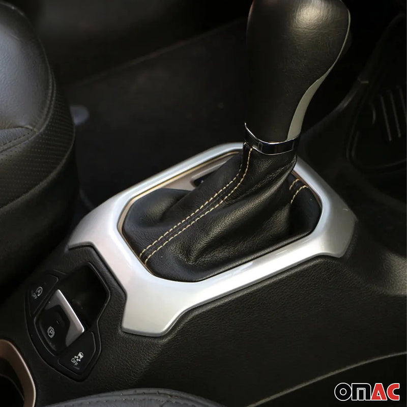 Schaltknauf Rahmen für Jeep Renegade 2014-2024 Chrom ABS Silber 1tlg