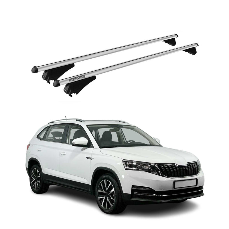 Menabo Dachträger Grundtäger für Skoda Kamiq 2019-2025 75kg Alu Silber 2 tlg