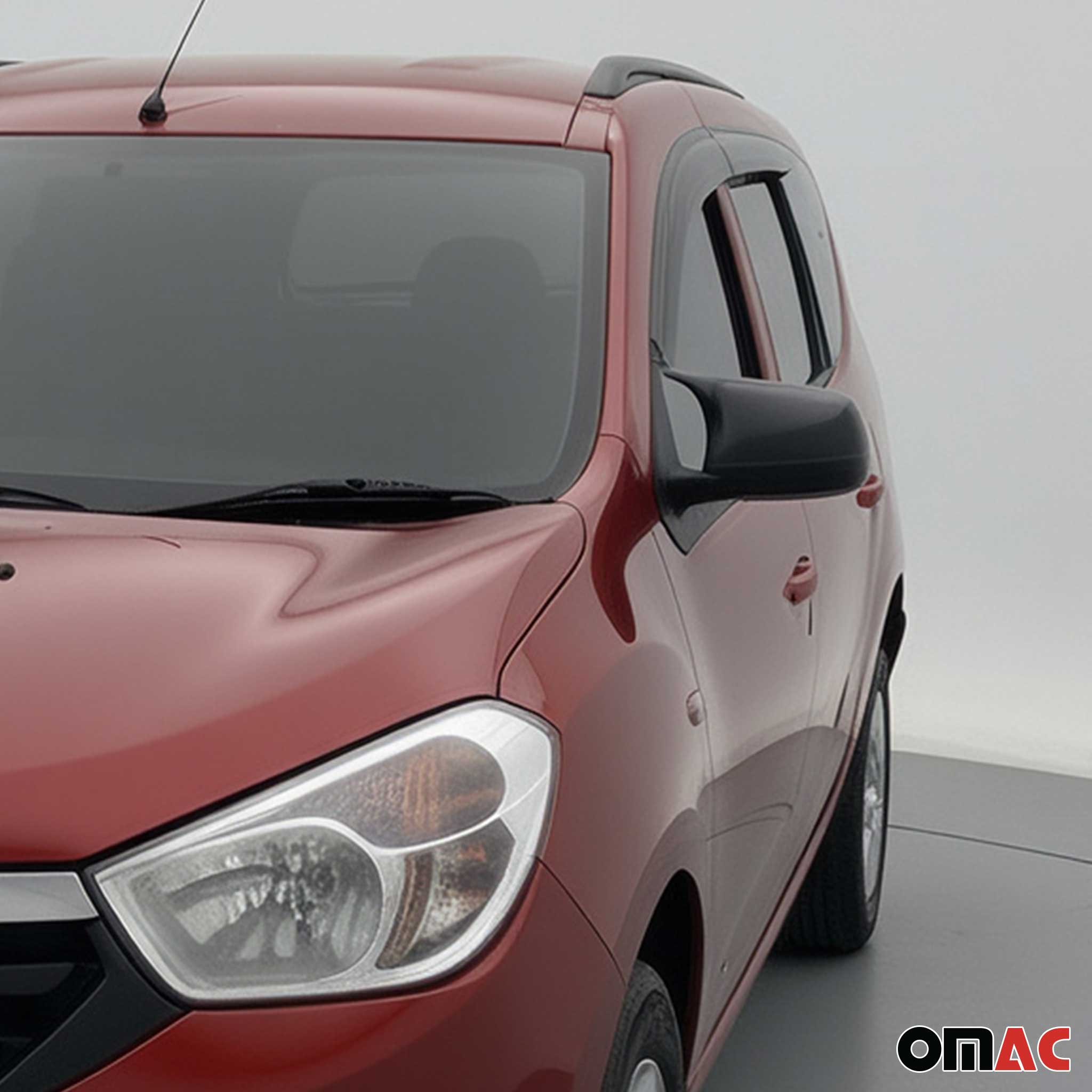 Spiegelkappen Spiegelabdeckung für Dacia Dokker 2012-2021 ABS Schwarz Glanz 2tlg