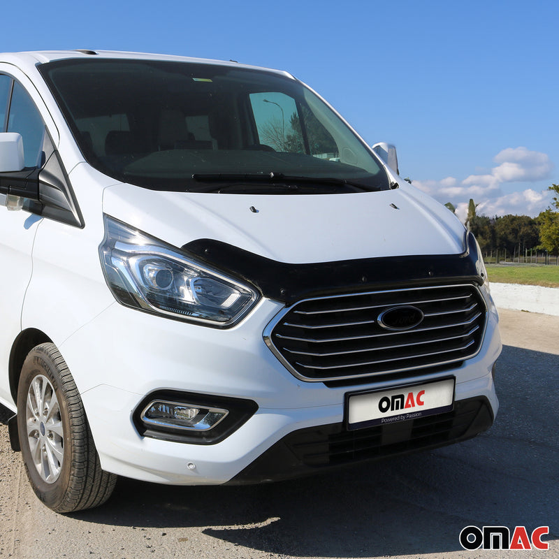 Motorhaube Deflektor Insekten für Ford Transit Tourneo Custom 2018-2024 Dunkel