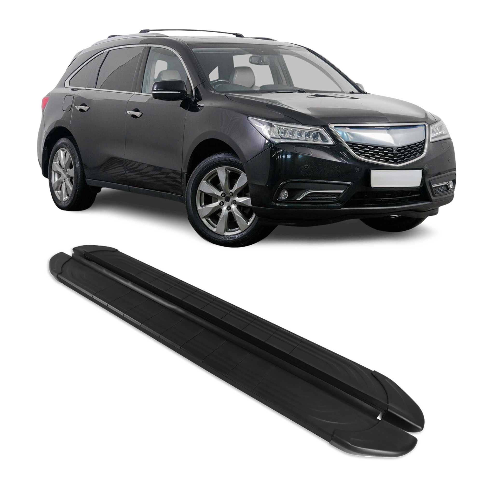 Seitenschweller Trittbretter Schweller für Acura MDX 2014-2020 Alu Schwarz 2tlg