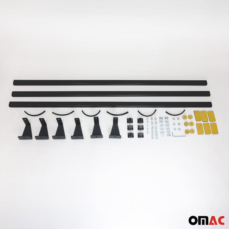 Dachträger Grundtäger für VW T5 Caravelle 2003-2015 75kg Stahl Schwarz 3 tlg