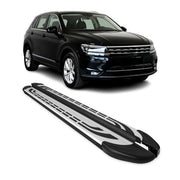 Trittbretter Seitenschweller für VW Tiguan Allspace 2016-2023 Schwarz Alu