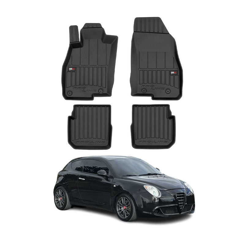 OMAC Gummi Fußmatten für Alfa Romeo Mito 2008-2018 Premium TPE Automatten 4tlg