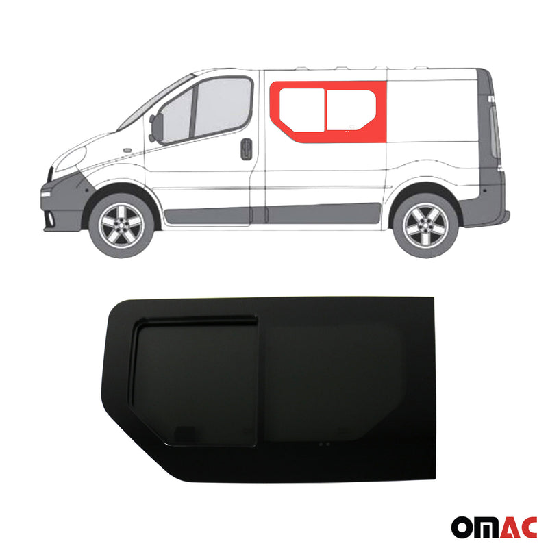 Seitenfenster Schiebefenster für Opel Vivaro 2001-2014 Vorne Links L1 L2