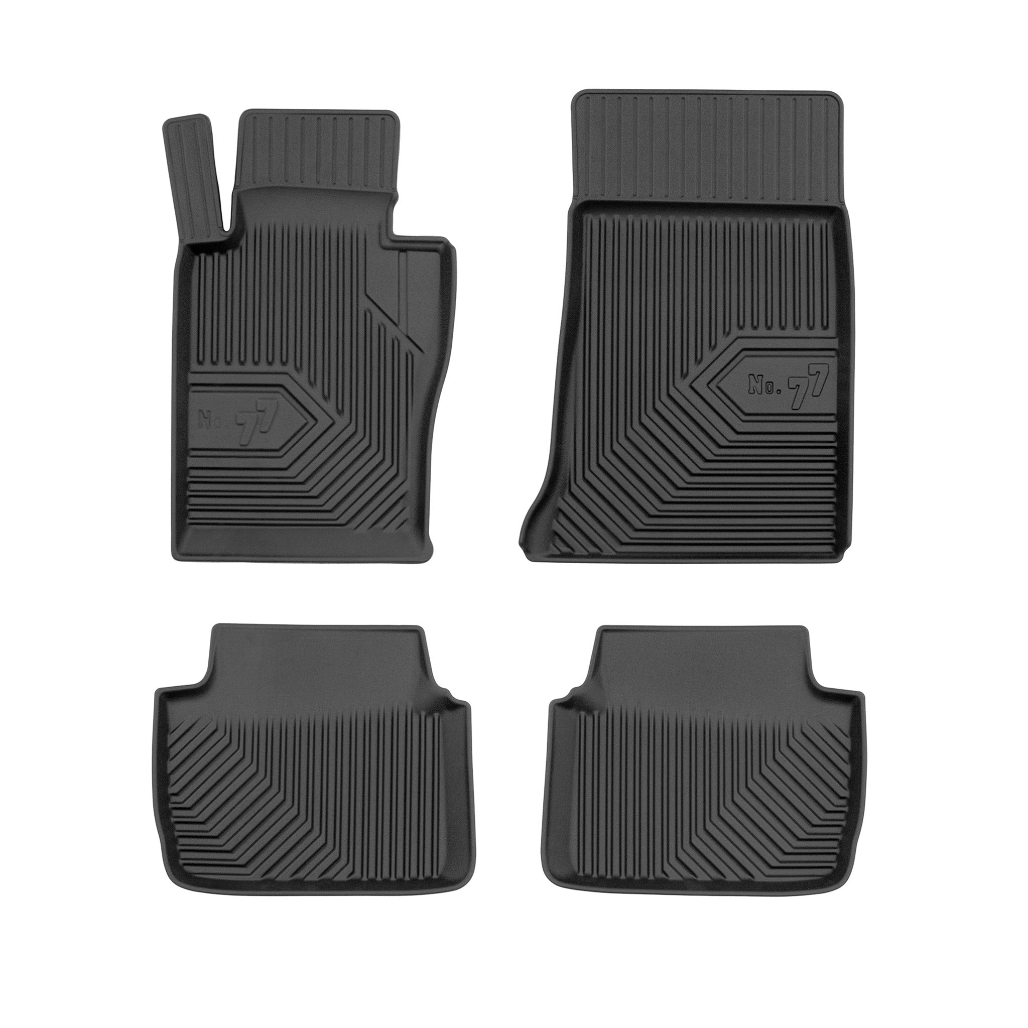Fußmatten Gummimatten No.77 für BMW 3er E46 1998-2005 AWD TPE Schwarz 4 tlg