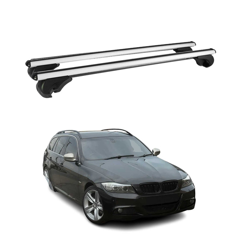 Dachträger Grundtäger für BMW 3er E91 Touring 2004-2012 75kg Alu Silber 2 tlg