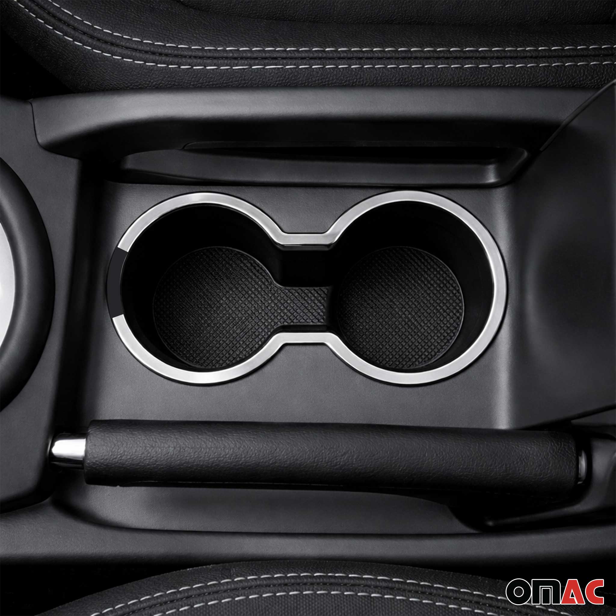 Getränkehalter Becherhalter Rahmen für Kia Rio 2011-2017 Edelstahl Chrom 1tlg