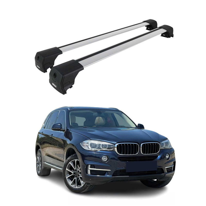 Dachträger Gepäckträger für BMW X5 F15 F85 2013-2018 Grundträger Alu Silber 2x