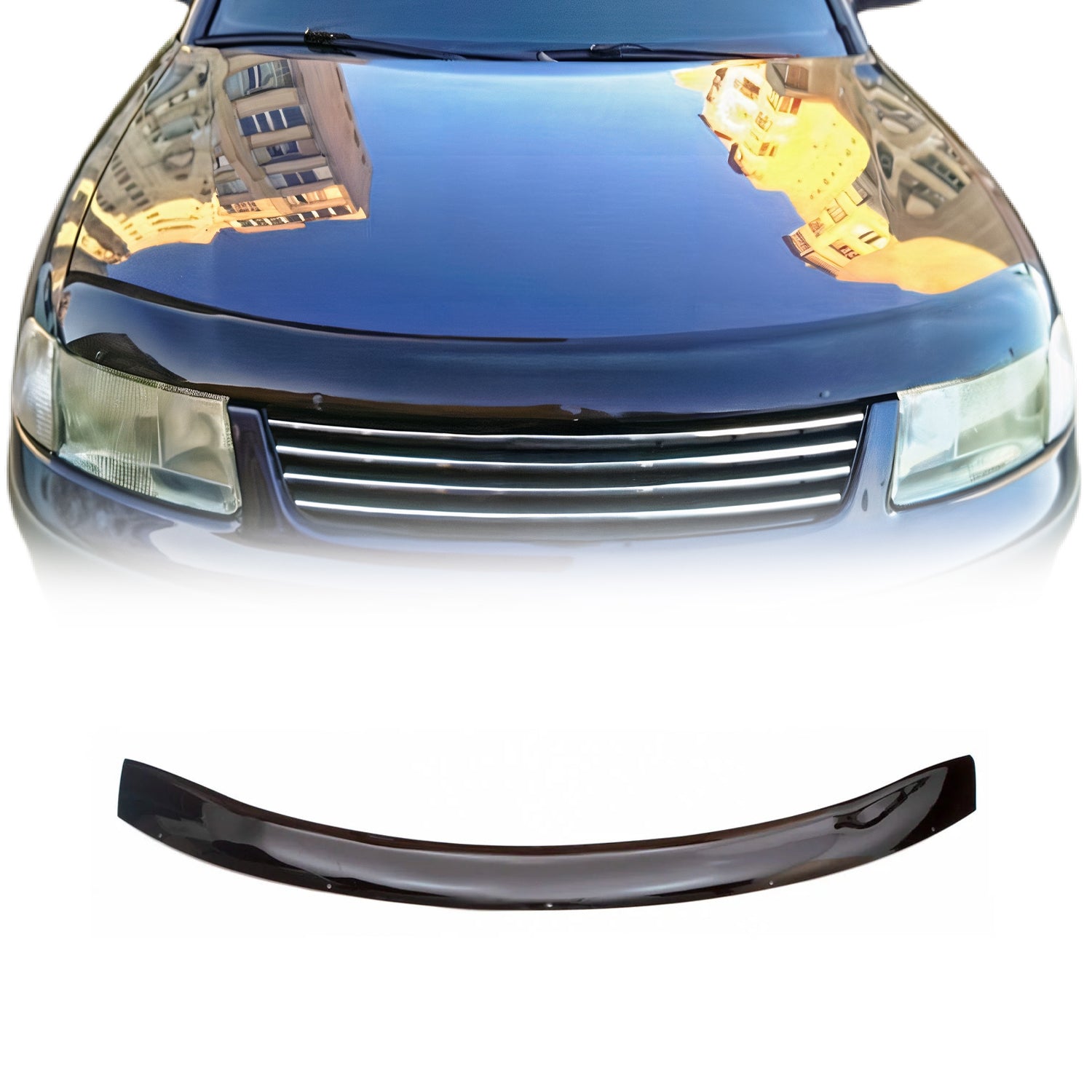 Motorhaube Deflektor Steinschlagschutz für VW Passat B5 1996-2001 Schwarz