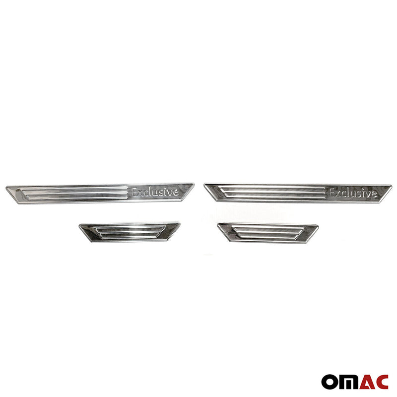 Exclusive Chrom Einstiegsleisten Türschutzleiste Türrahmen Schutz Edelstahl 4x