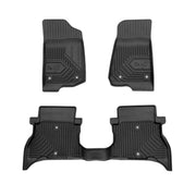 Fußmatten Gummimatten No.77 für Jeep Wrangler 4xe 2021-2026 TPE Schwarz 3 tlg