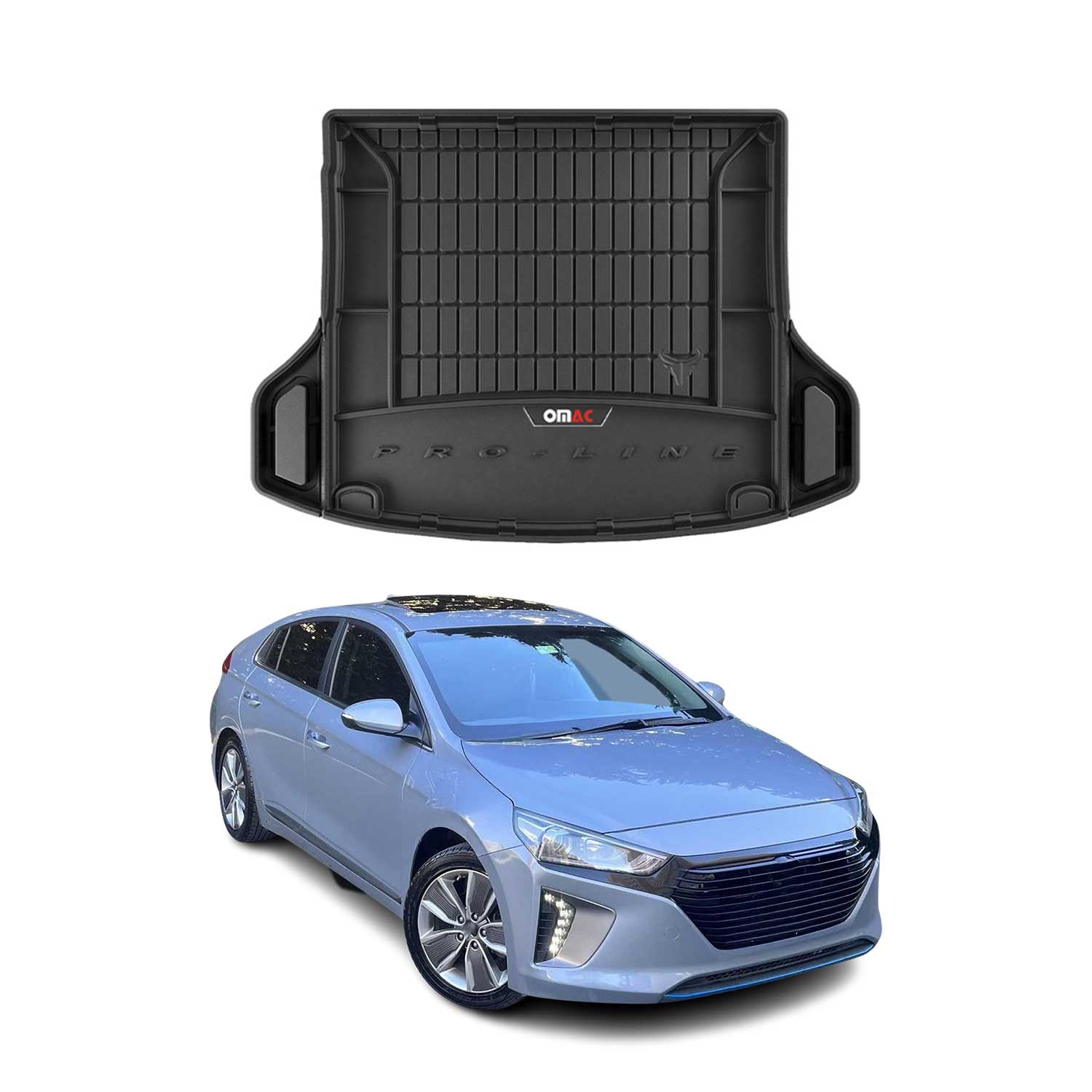 OMAC Gummi Kofferraumwanne für Hyundai Ioniq Hybrid 2016-2021 TPE Laderaumwanne