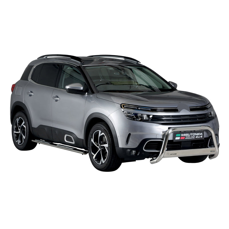 Edelstahl Seitenschweller Schwellerrohre für Citroen C5 Aircross 2018-2022 Grau