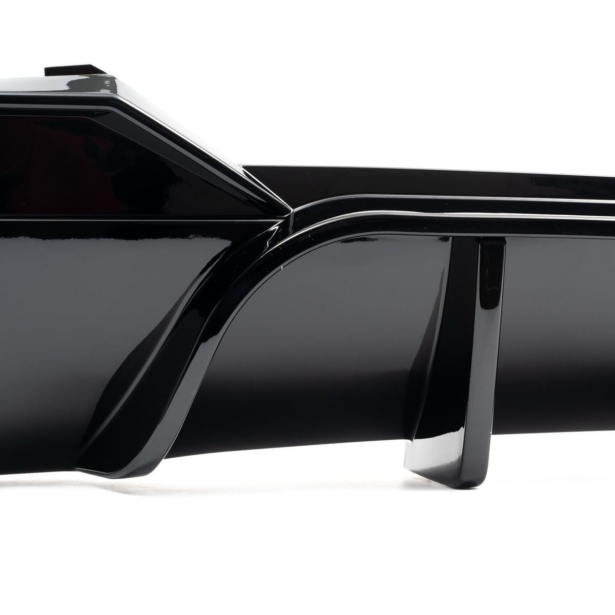 JOM Heckschürzeneinsatz für BMW 4er G22/G23 (420/430) 2020- schwarz glänzend 1-Rohr (li/re)