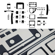 Innenraum Dekor Cockpit für Mercedes Vito W638 1996-2003 Schwarz Optik 30x