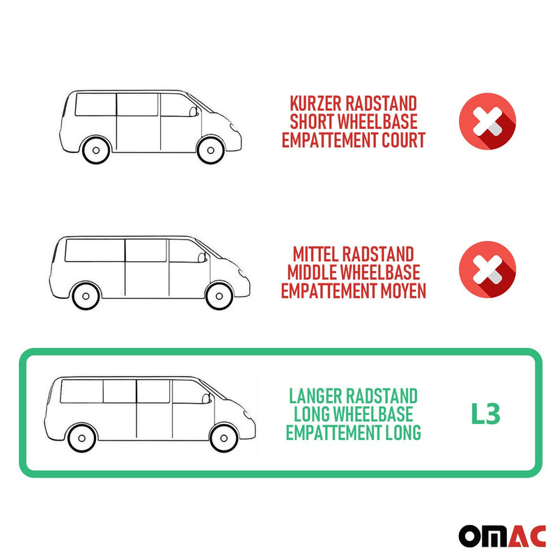 Ladekantenschutz Stoßstange für Toyota Proace Verso 2016-2023 Schwarz ABS L3 1x