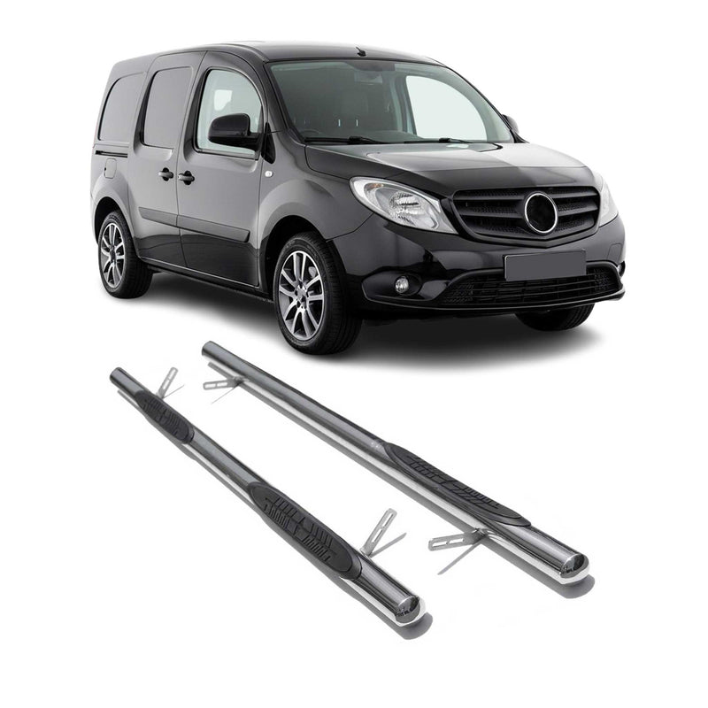 Trittbretter Schwellerrohre für Mercedes Citan Renault Kangoo Ø70mm Edelstahl
