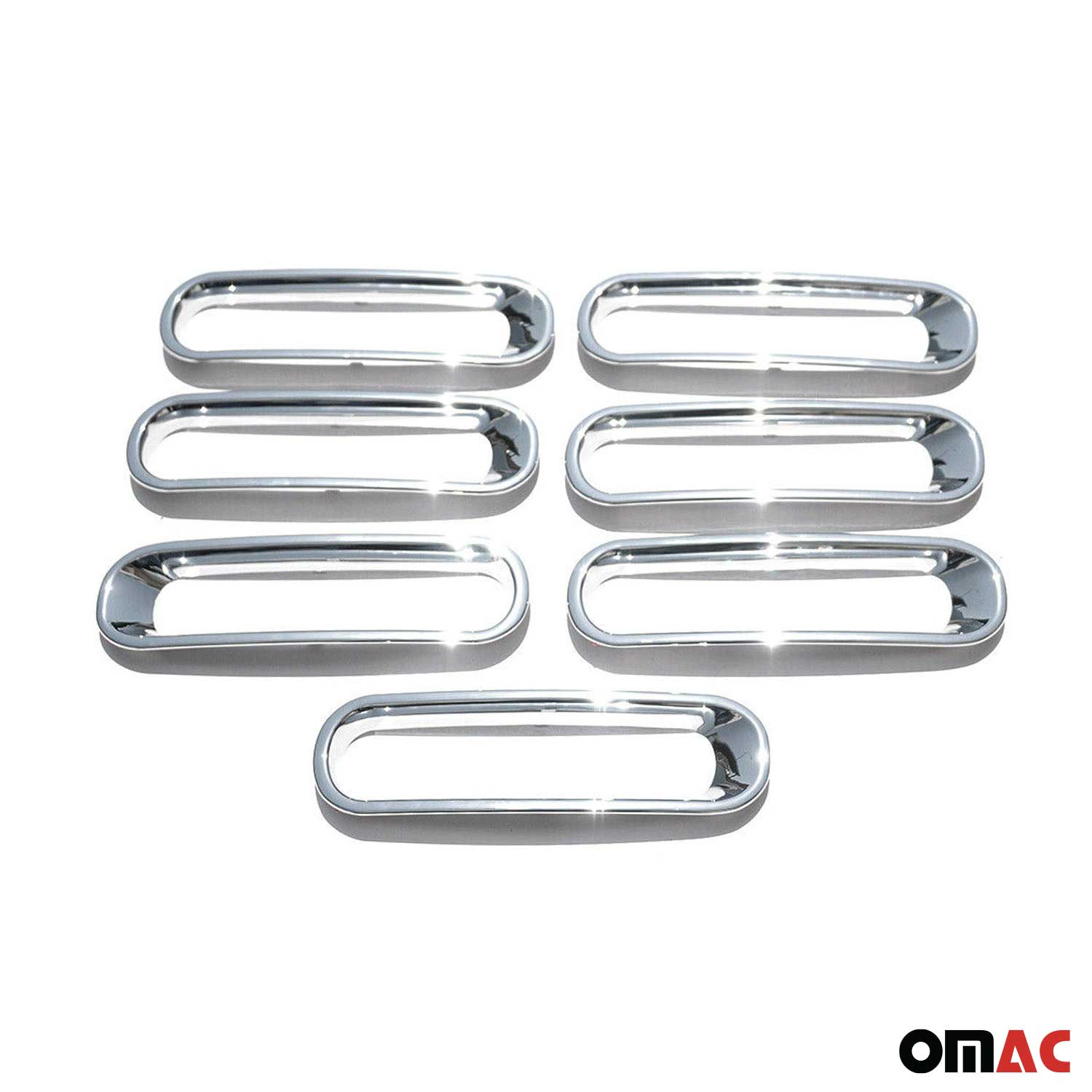 Kühlergrill Leisten Grillleisten für Jeep Wrangler 2007-2019 Chrom ABS Silber 7x