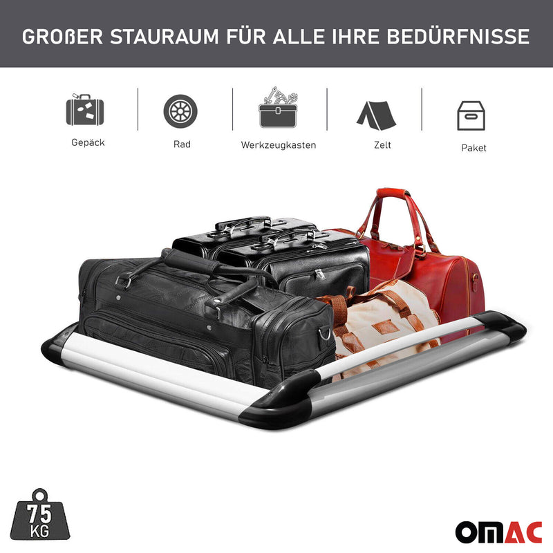 Dachträger + Dachkorb Satz für Skoda Octavia 1998-2004 Aluminium Silber 3tlg