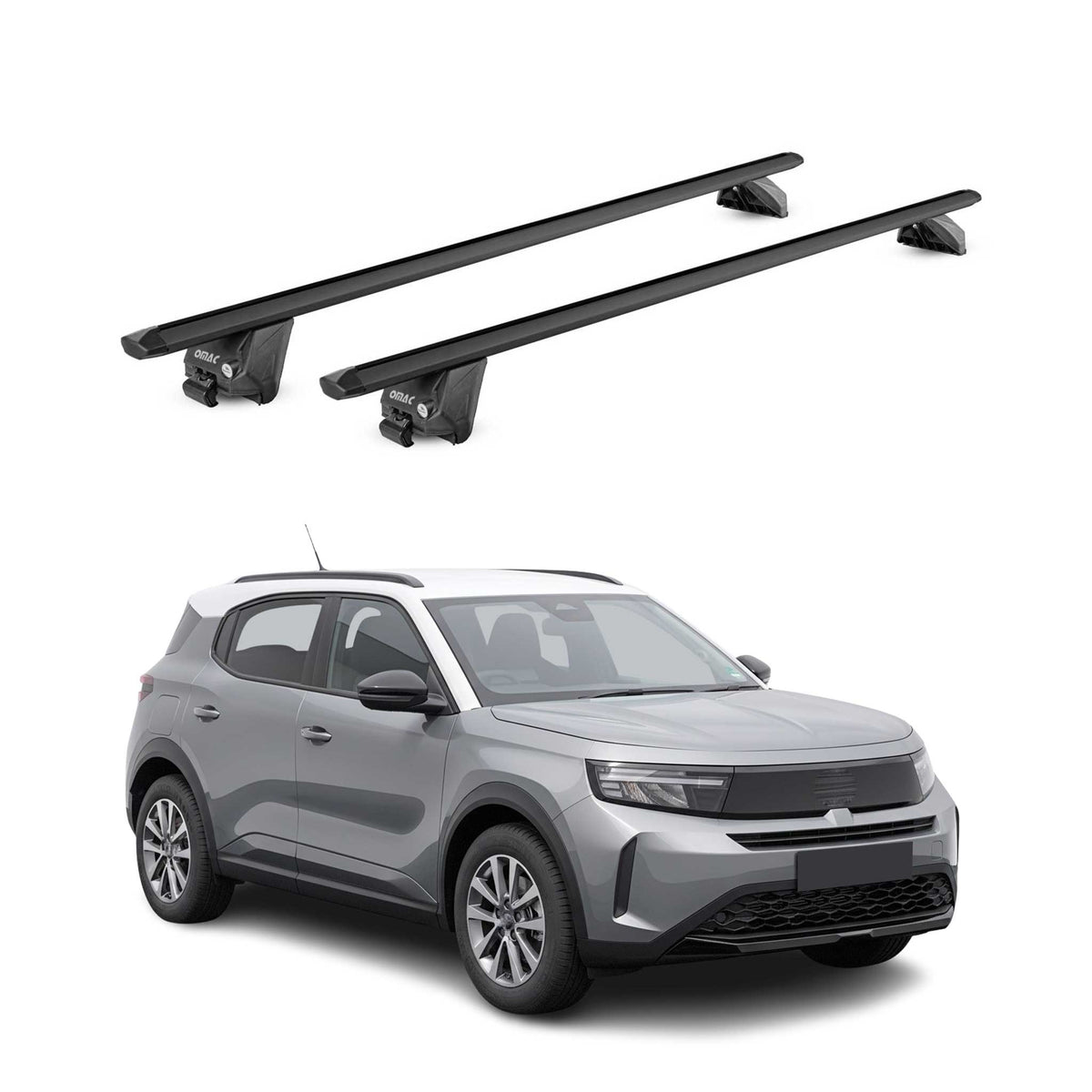 Dachträger Grundtäger für Opel Frontera 2024-2026 Aluminium Schwarz 2 tlg ABE