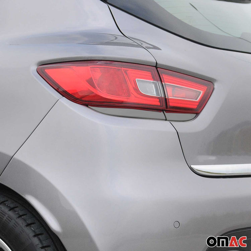Rücklicht Leisten Heckleuchte für Renault Clio 2012-2019 Untere Edelstahl Dunkel