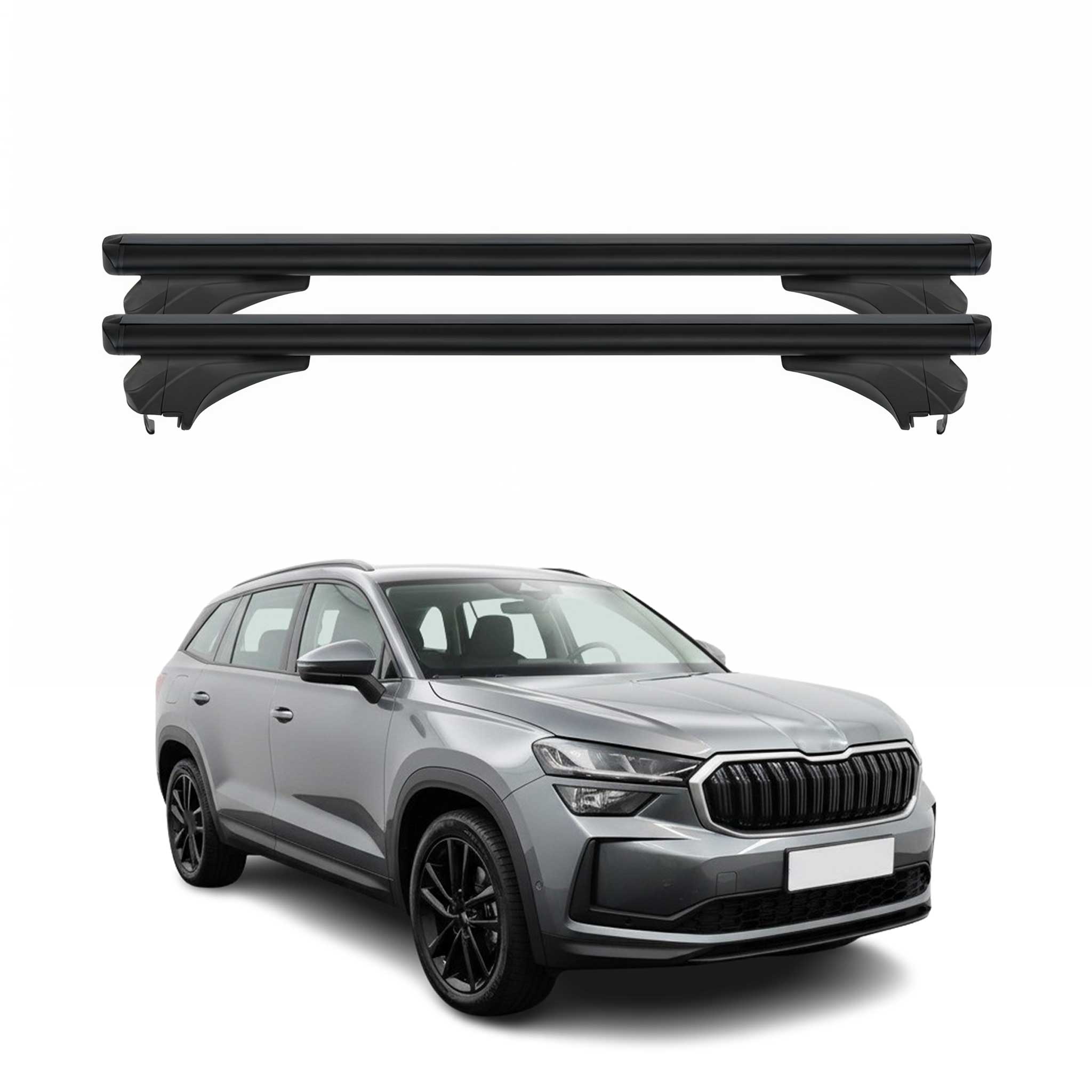 Menabo Dachträger Grundtäger für Skoda Kodiaq II 2024-2026 Aluminium Schwarz 2x