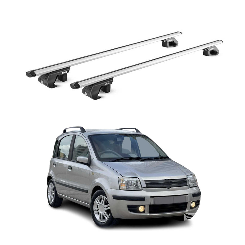 Dachträger Grundtäger für Fiat Panda II 2003-2012 5 tür 90kg Alu Silber 2x ABE