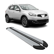 Seitenschweller Trittbretter Schweller für Nissan Qashqai J10 2006-2014 Alu Grau