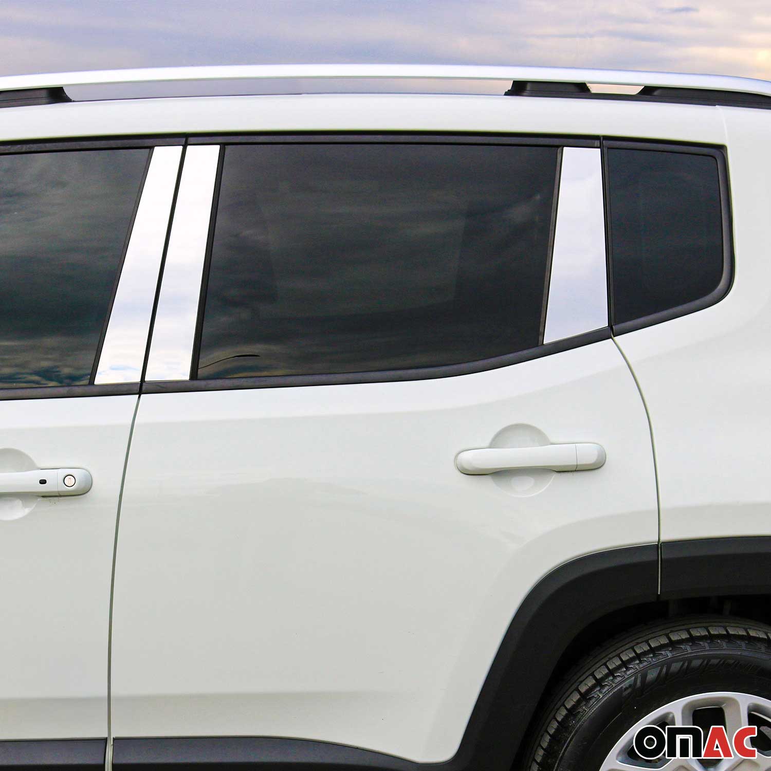 B-Säule Türsäulen Verkleidung für Jeep Compass 2017-2025 Edelstahl Chrom 6tlg