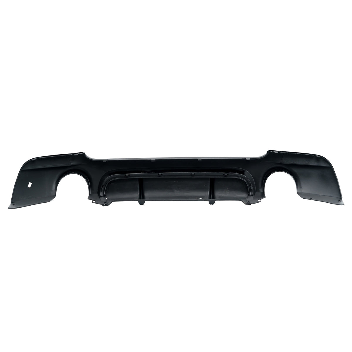 JOM Heckschürzeneinsatz für BMW 3er E92/E93 2006-2013 schwarz glänzend 1-Rohr (li/re)