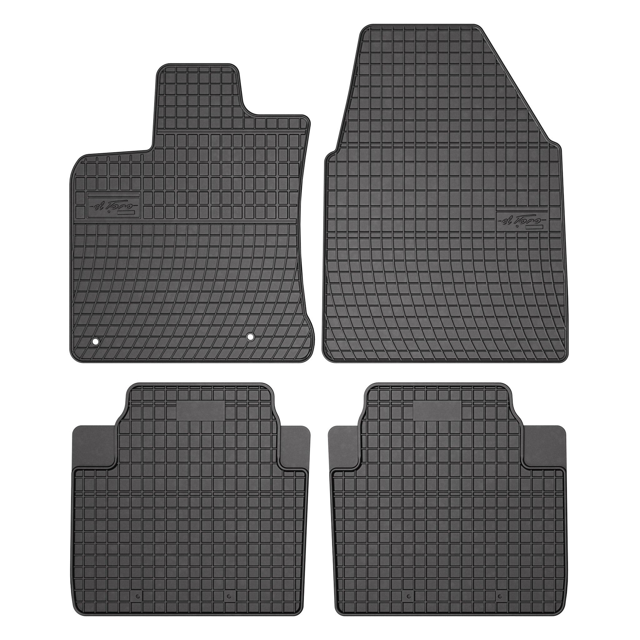 OMAC Gummi Fußmatten für Nissan Qashqai +2 J10 2006-2013 Automatten Schwarz 4x