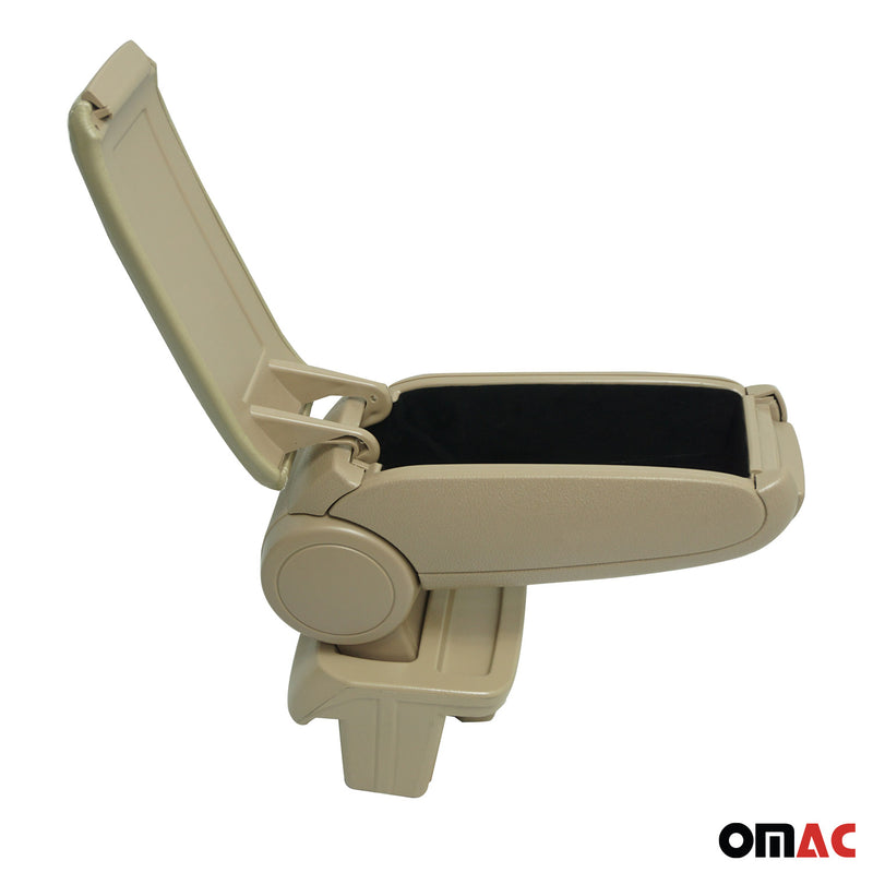 Mittelarmlehne Armlehne Mittelkonsole für Ford Focus 2015-2018 PU-Leder Beige