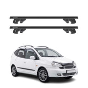 Dachträger für Daewoo Rezzo / Chevrolet Rezzo (U100) Alu 90kg TÜV Schwarz 2tlg