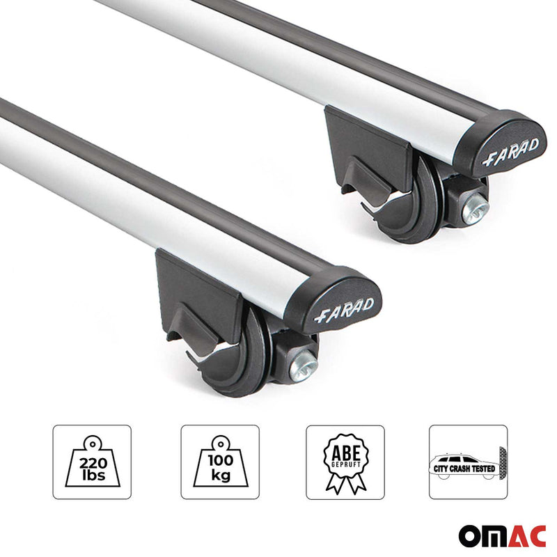 Dachträger für BMW X5 E70 2006-2013 Gepäckträger Relingträger 100kg Alu Grau