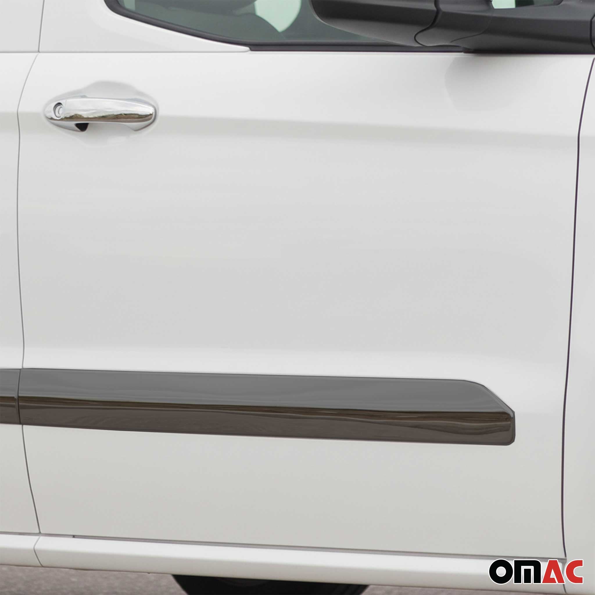 Seitentürleiste Türschutz für Ford Tourneo Courier 2014-2024 Chrom Dunkel 4x