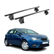Stahl Dachträger für Seat Ibiza IV 2008-2017 TÜV Abschließbar 2tlg Schwarz