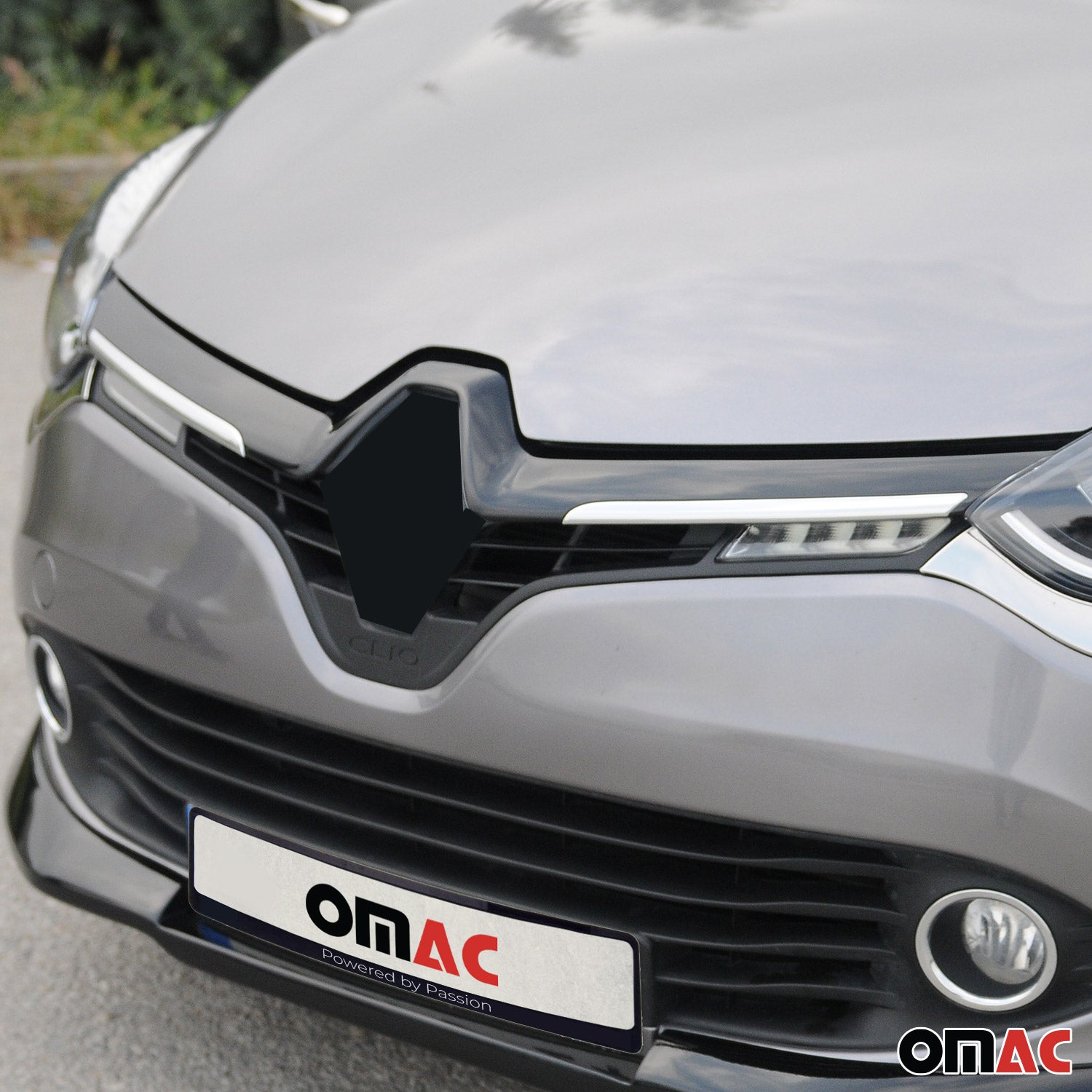 Seiten Grill Leuchte Blenden Heck Front für Renault Clio 2012-2019 Chrom Satz