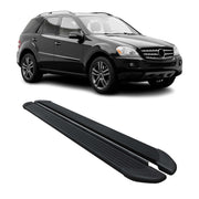 Schweller Trittbretter Schweller für Mercedes M Klasse W164 2006-11 Alu Schwarz