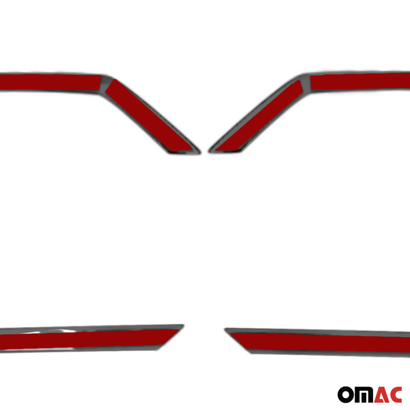 Fog light frame surround for VW T6.1 Transporter 2019-2024 chrome 4x