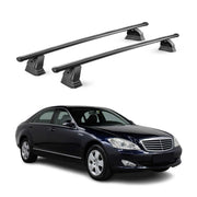 Stahl Dachträger für Mercedes S Klasse W221 2006-2013 TÜV 75 kg 2tlg Schwarz