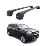 Dachträger für Mercedes GL Klasse GLS X166 2013-2019 Aluminium 75kg Schwarz 2tlg