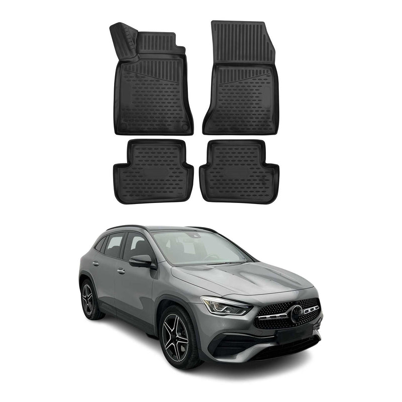 OMAC Fußmatten Gummimatten für Mercedes GLA H247 2020-2025 Automatten Schwarz 4x