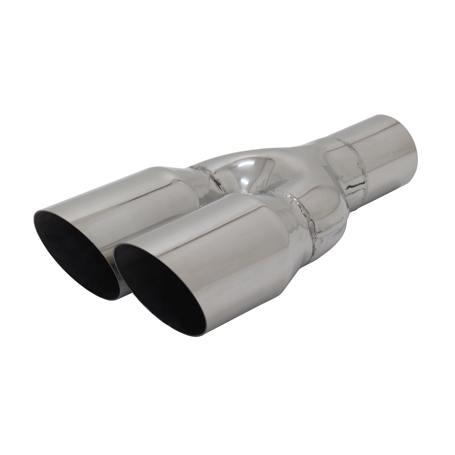 Auspuff Endrohr Edelstahl Y 2x76mm MS-Design Endschalldämpfer mit ABE ...