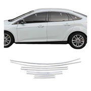 Fensterleisten Zierleisten für Ford Focus Stufenheck Oben ab 2011 Edelstahl 8tlg