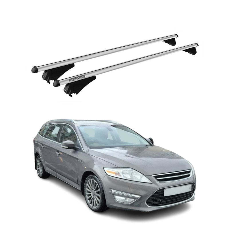Menabo Dachträger Grundtäger für Ford Mondeo Kombi 2010-2014 75kg Alu Silber 2x