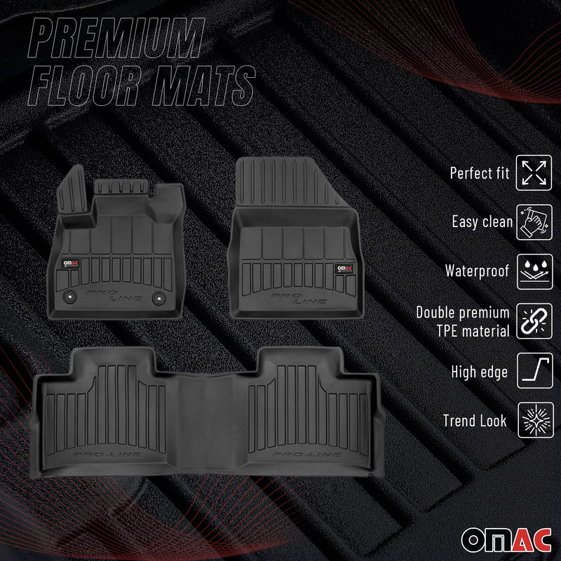 OMAC Gummi Fußmatten für Renault Espace 2015-2020 Premium TPE Automatten 3tlg