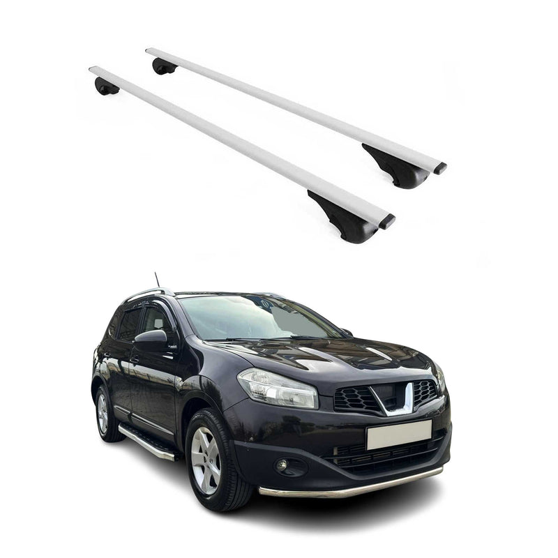 Dachträger Grundtäger für Nissan Qashqai +2 J10 2006-2014 75kg Metall Silber 2x